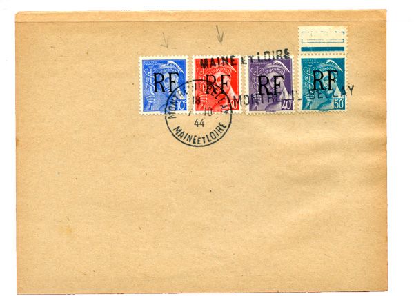 n°8M/11M obl. sur lettre (MAYER) - Timbre FRANCE Libération (Montreuil-Bellay) n°8M/11M obl. sur lettre (MAYER) - Timbre FRANCE Libération (Montreuil-Bellay)