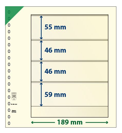 Feuille neutre LINDNER-T : 4 bandes-802404 (x10)-Hors cat. Feuille neutre LINDNER-T : 4 bandes-802404 (x10)-Hors cat.