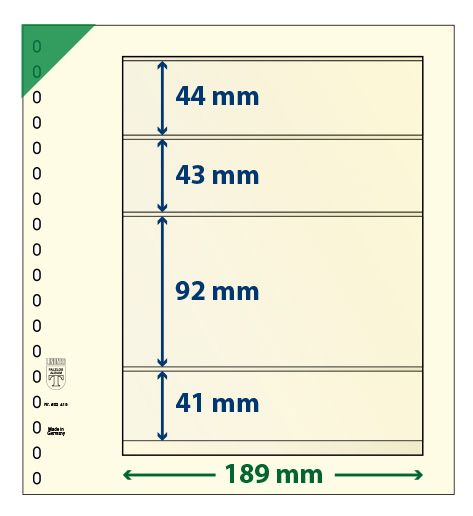 Feuille neutre LINDNER-T : 4 bandes-802415 (x10) Feuille neutre LINDNER-T : 4 bandes-802415 (x10)