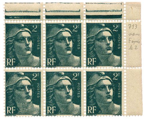 n°713b** - Timbre FRANCE Poste n°713b** - Timbre FRANCE Poste