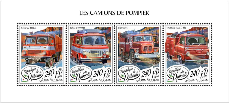 n° 1988/1991 - Timbre DJIBOUTI Poste n° 1988/1991 - Timbre DJIBOUTI Poste