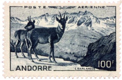 n°1* - Timbre ANDORRE FRANCAIS Poste Aérienne n°1* - Timbre ANDORRE FRANCAIS Poste Aérienne