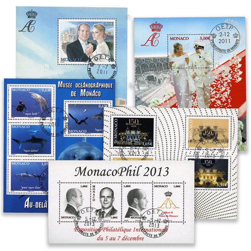 Monaco: BF n°100, 101 + n°F2883, F2887, F2903 obl. Monaco: BF n°100, 101 + n°F2883, F2887, F2903 obl.