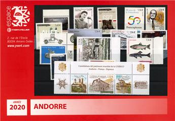 n° 840/854 -  Timbre Andorre Année complète (2020)