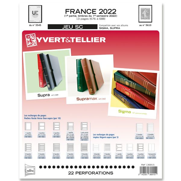 FRANCE SC : 2022 - 1ER SEMESTRE (Jeu avec pochettes) FRANCE SC : 2022 - 1ER SEMESTRE (Jeu avec pochettes)
