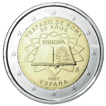 2 EURO COMMEMORATIVE 2007 : ESPAGNE (50e anniversaire du traité de Rome)