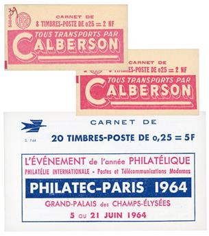 n°1234-C1, 1263-C1, 1263-C4** - Timbre FRANCE Carnets
