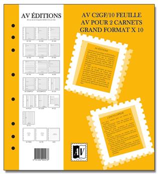 Feuille AV : pour 2 carnets grand format (x10) - AV EDITIONS®