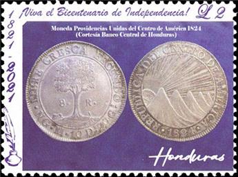 n° 327/330 - Timbre HONDURAS Poste