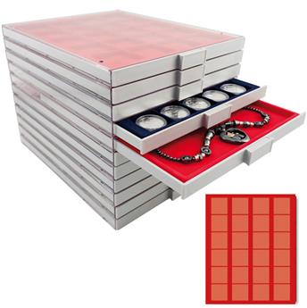 MEDAL CASE: 24 COMPARTMENTS