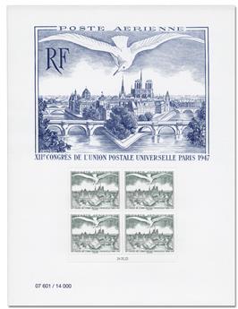 France : Affiche XIIe Congrès de l’UPU Paris 1947 (PA n° 96A)