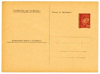 France : Entier Carte postale 1f20 Pétain
