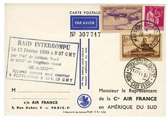 France : RAID INTERROMPU le 17 février 1935.