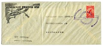 Brésil : Vol Zeppelin du Brésil pour l´Allemagne 1939