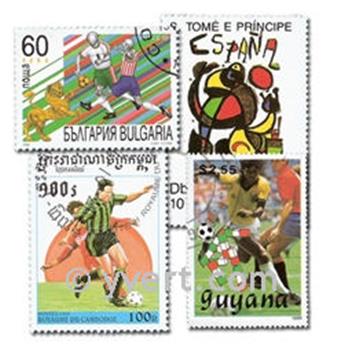 FOOTBALL : pochette de 300 timbres (Oblitérés)