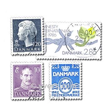 DANEMARK : pochette de 400 timbres (Oblitérés)