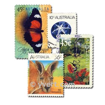 AUSTRALIE : pochette de 200 timbres (Oblitérés)