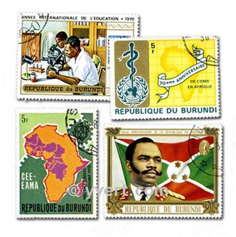 BURUNDI : pochette de 500 timbres (Oblitérés)