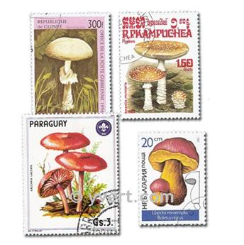 CHAMPIGNONS : pochette de 200 timbres (Oblitérés)
