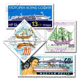BOATS: envelope of 500 stamps