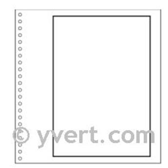 Pages vierges SUPRA : blanc avec cadre (x50)