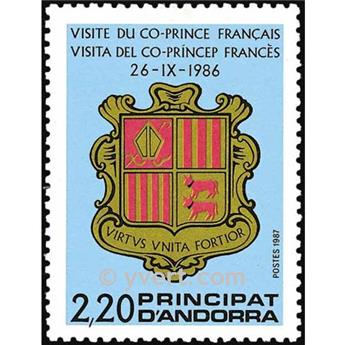 n° 355 -  Timbre Andorre Poste