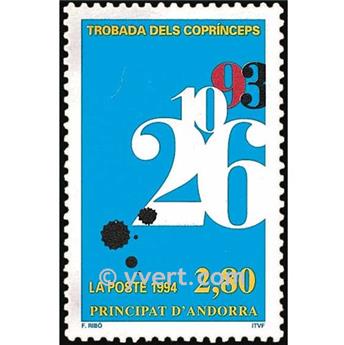 n° 453 -  Timbre Andorre Poste