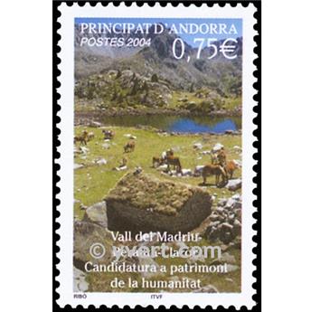 n° 596 -  Timbre Andorre Poste