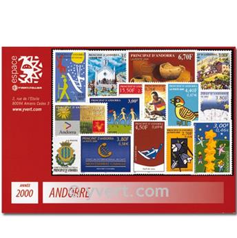 n° 525/539 -  Timbre Andorre Année complète (2000)