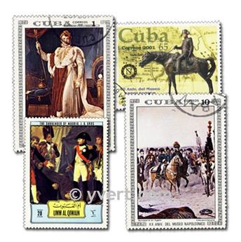 NAPOLEON : pochette de 100 timbres (Oblitérés)