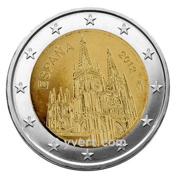 2 EURO COMMEMORATIVE 2012 : ESPAGNE (commémoration de la cathédrale de Burgos, inscrite au patrimoine mondial de l'Unesco)
