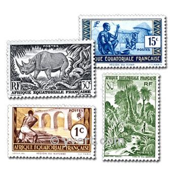 FRENCH EQUATORIAL AFRICA: envelope of 50 stamps