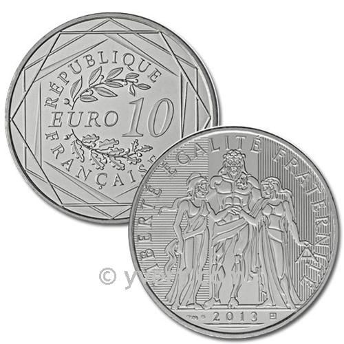 10 EUROS PLATA - FRANCIA 2013 - HÉRCULES