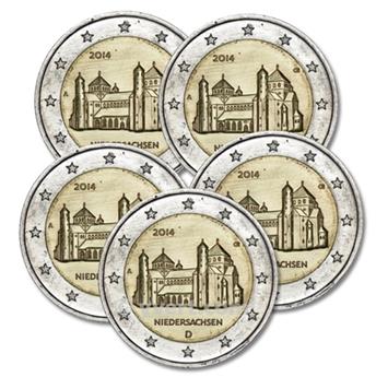 €2 COMMEMORATIVE COIN 2014 : GERMANY (5 coins)