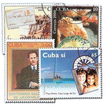 CUBA : pochette de 1500 timbres (Oblitérés)