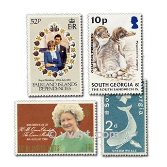 FALKLAND : lote de 25 selos