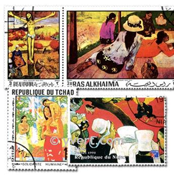 GAUGUIN : lote de 25 selos