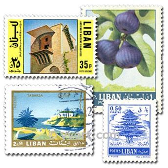 LÍBANO: lote de 100 sellos