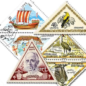 TRIÂNGULOS: lote de 100 selos