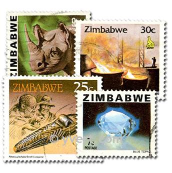 ZIMBABWE : pochette de 50 timbres (Oblitérés)