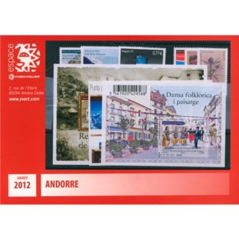 n° 718/733 -  Timbre Andorre Année complète (2012)