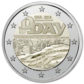 €2 COMMEMORATIVE COIN 2014 : FRANCE (D-DAY)