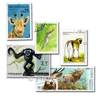 ANIMAUX : pochette de 200 timbres (Oblitérés)