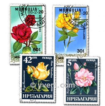 FLORE : pochette de 200 timbres (Oblitérés)