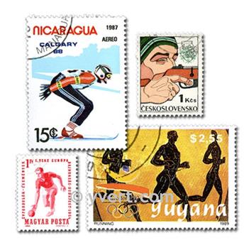 SPORTS : pochette de 200 timbres (Oblitérés)