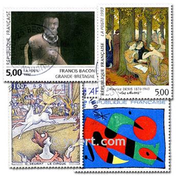 TABLEAUX : pochette de 1000 timbres (Oblitérés)