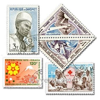 DAHOMEY : pochette de 50 timbres (Oblitérés)