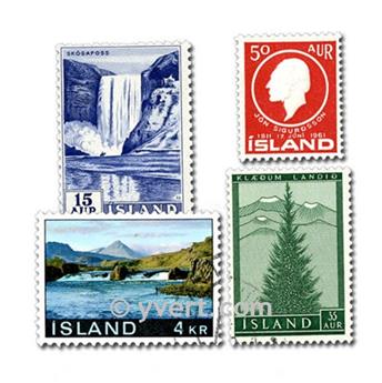 ISLANDE : pochette de 25 timbres (Oblitérés)