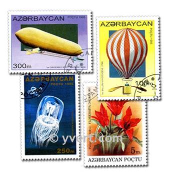 AZERBAIDJAN : pochette de 75 timbres (Oblitérés)