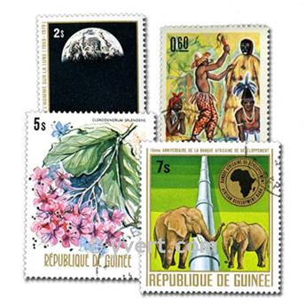 GUINEE FRANCAISE : pochette de 100 timbres (Oblitérés)